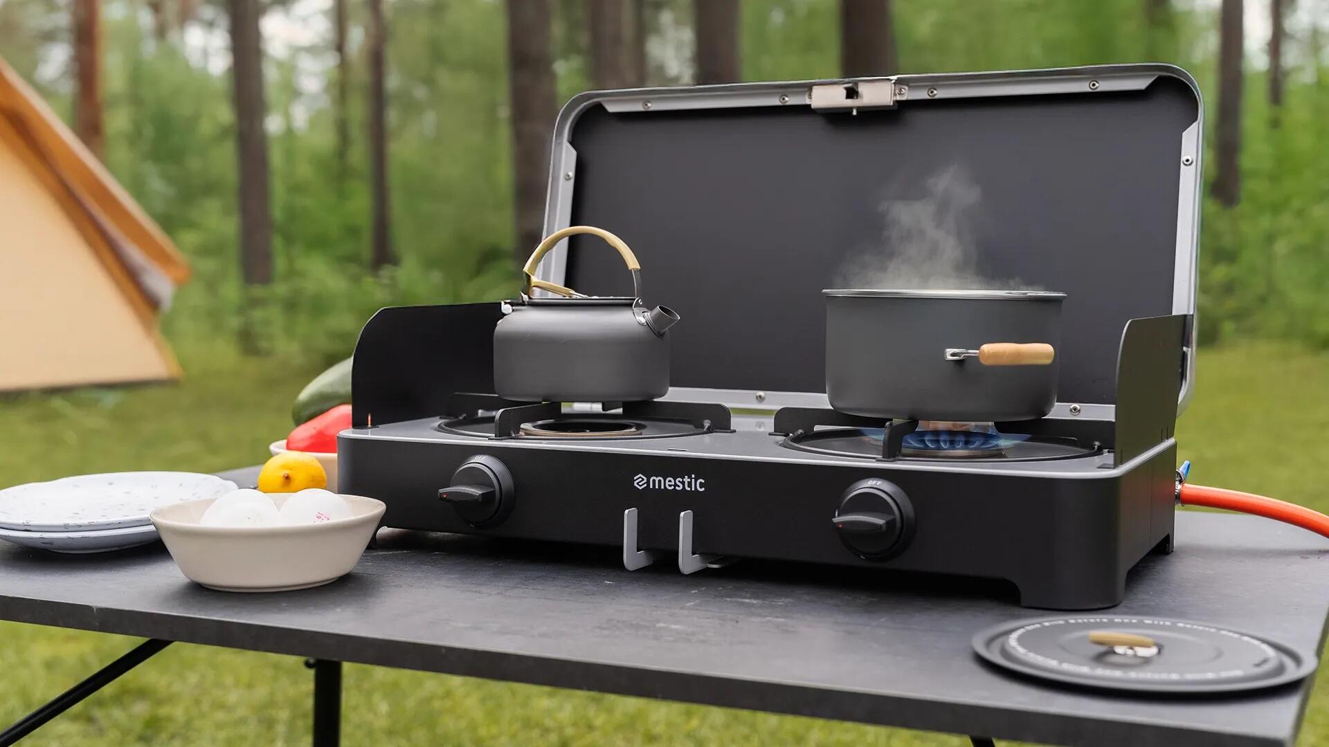 Dvouplotýnkový plynový vařič Mestic gas cooker MGCP-1200 30mbar 7/7