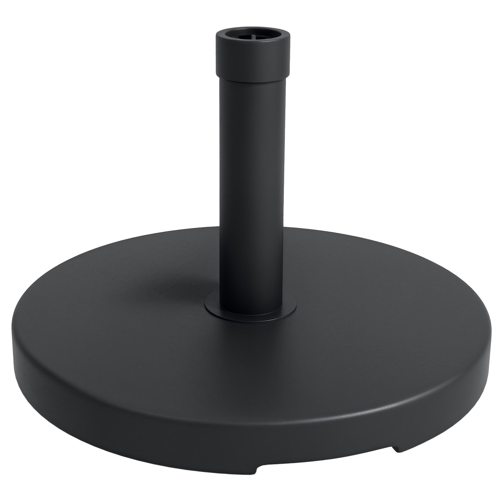 Outsunny Base per Ombrellone 15kg per Pali da Ø24-38mm in Plastica Ø46.5cm Nero 1/7