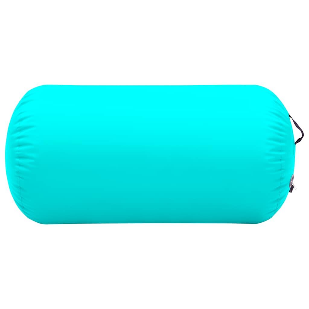 Rouleau de gymnastique gonflable VidaXL 120 x 75 cm en PVC vert avec pompe 3/3