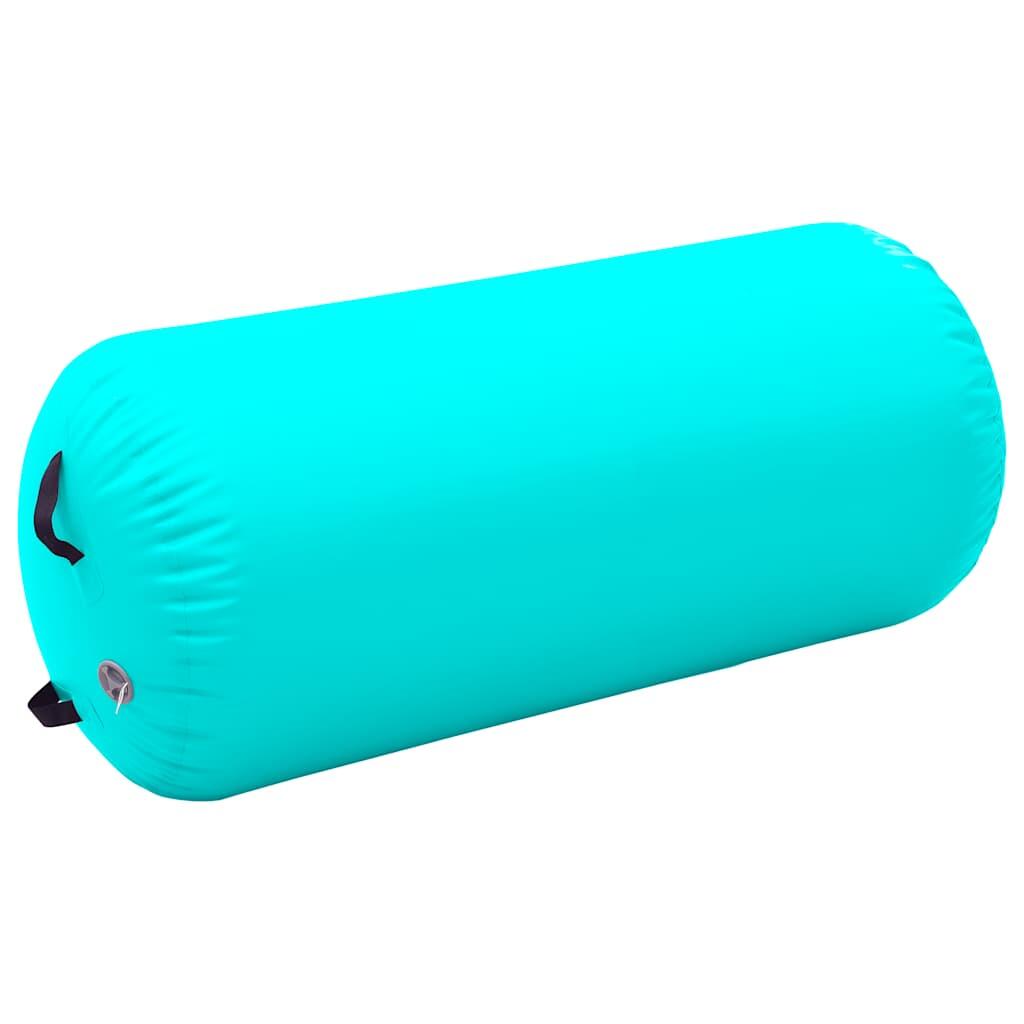 Rouleau de gymnastique gonflable VidaXL 120 x 75 cm en PVC vert avec pompe 2/3