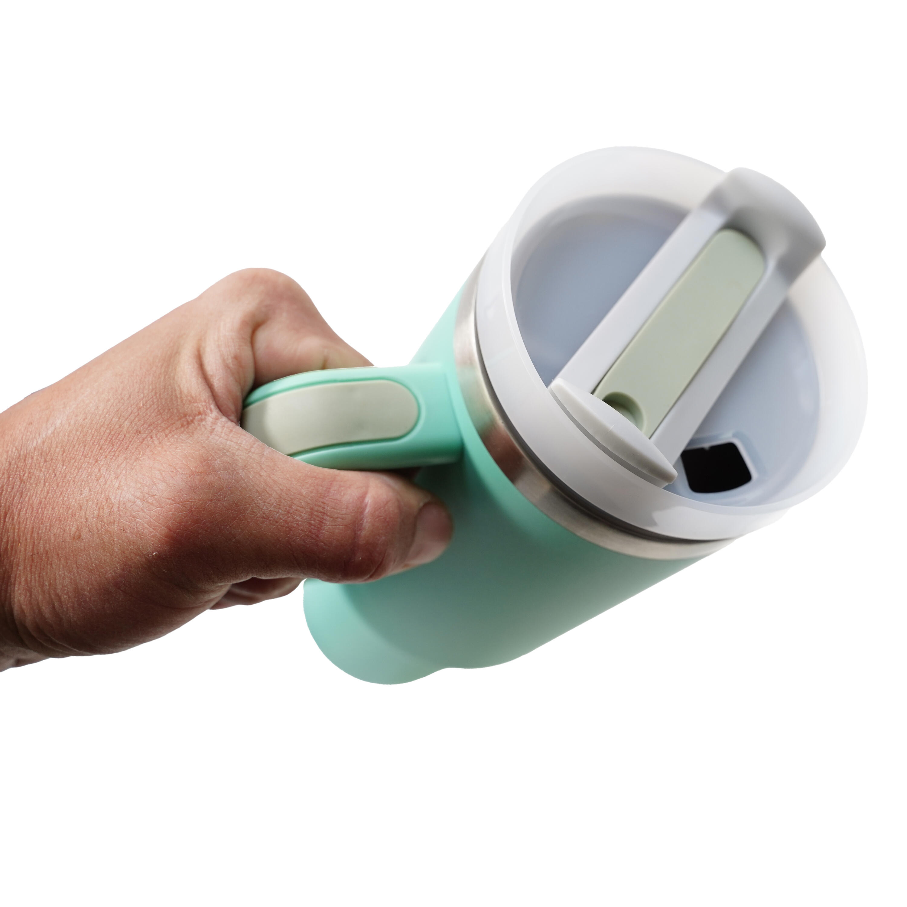 Eurocatch Tumbler 1.2L - Thermosbeker met Handvat - Vaatwasserbestendig - Groen 5/6