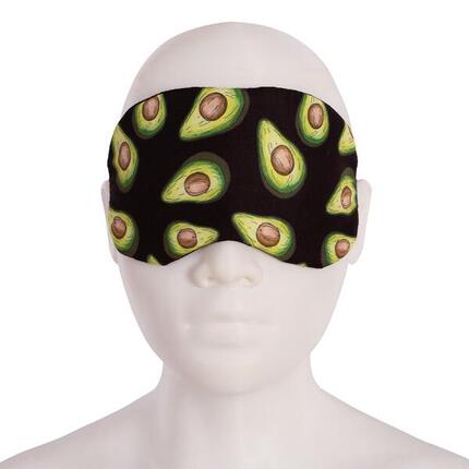 Antifaz estampado aguacate, 100% poliéster, talla única.