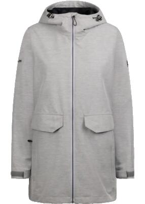 Trespass crystals - female rainwear jacket platinum marl