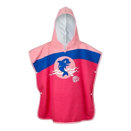 Beco Sealife Poncho enfants - rose et rouge