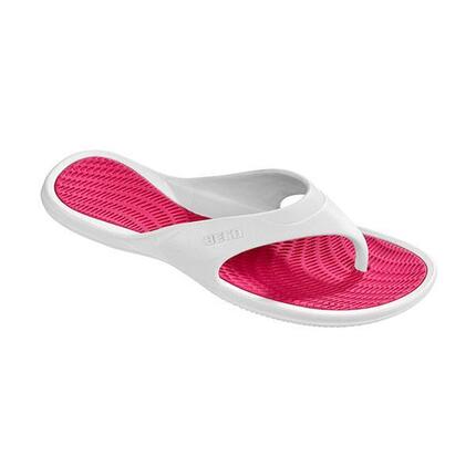 Beco chanclas mujer blanco-rosa