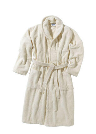 Beco Robe de Chambre Unisexe à Col Crème