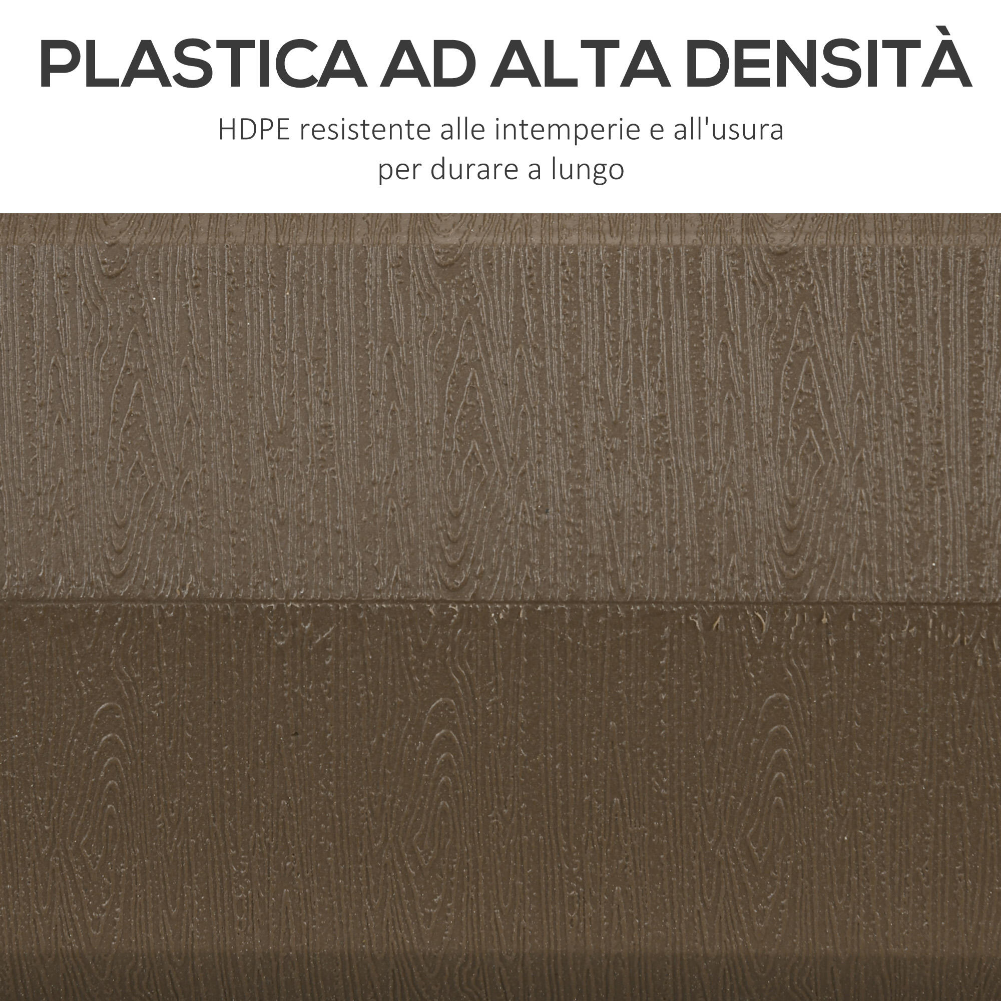 Outsunny Base Ombrellone da Esterno Riempibile in HDPE con Maniglia Marrone 6/7