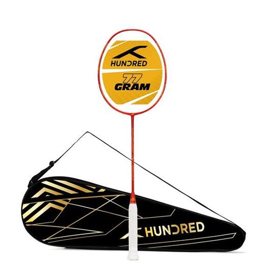 Badmintonschläger - ATOMIC AIR 77, bespannt, rot/gold