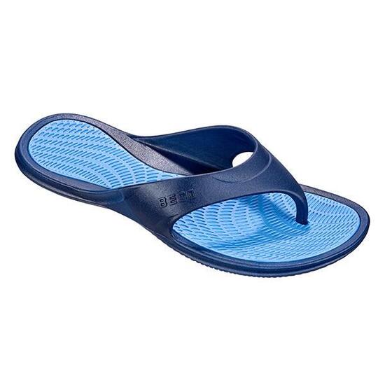 Chanclas de hombre Beco negro y gris con plantilla azul EVA