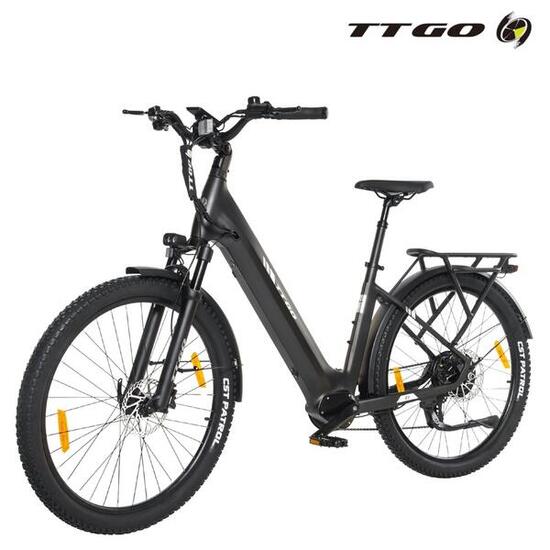 E-Bike lage instap Z3 120km elektrische fiets uniseks grijs