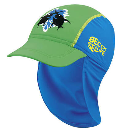 Beco -sealife® Zonnekap | UV-spf50+ | Maat 2 | Ongeveer. 52cm | Blauw/groen**