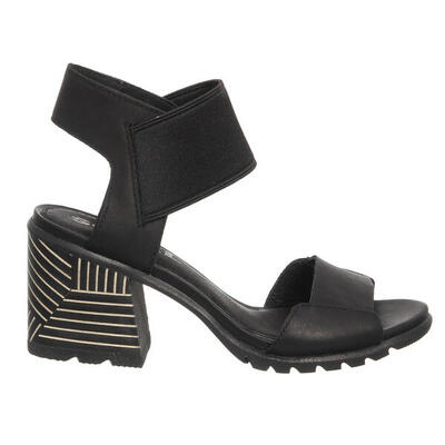 Sorel leren sandalen zln 0809 - zwart, met memory foam voetbed