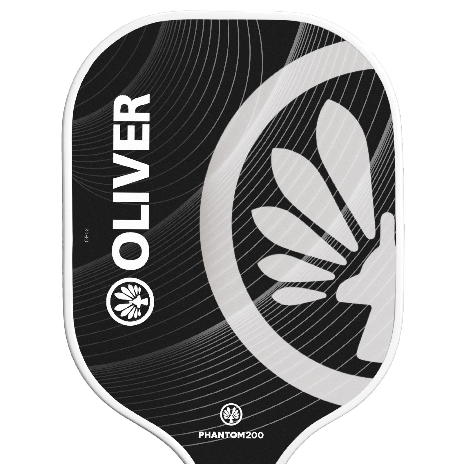 Pickleball racket OLIVER - PHANTOM 200 zwart/grijs 6/7