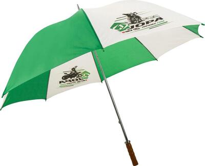 Ombrello da golf Impliva verde-bianco grande