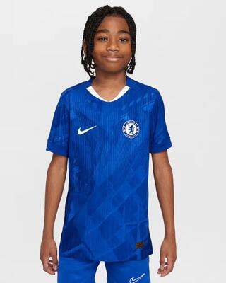Maglia Nike Chelsea FC bambini manica corta blu collo a V