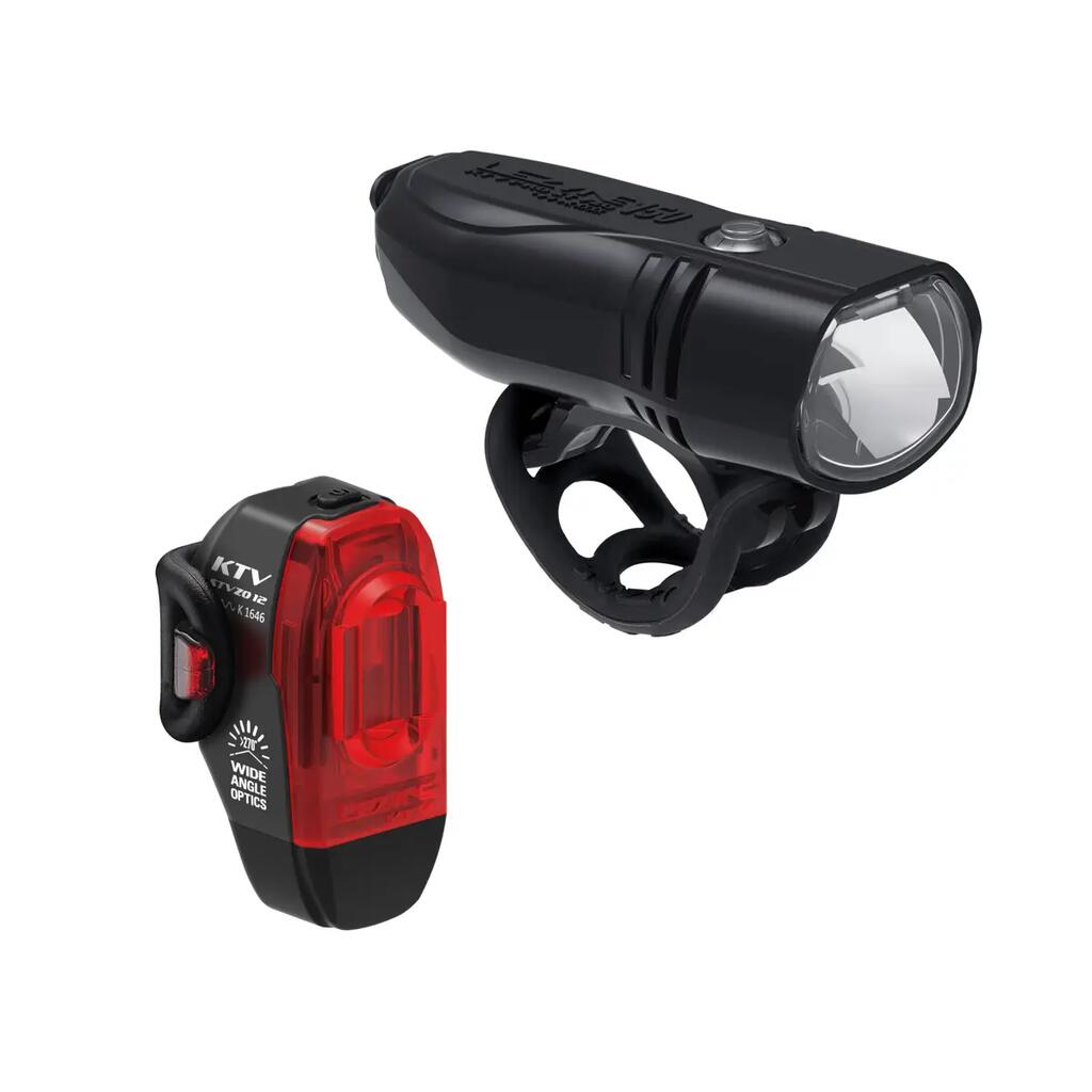 2951 Lezyne KTV Pro 150+ front and STVZO rear light set Black