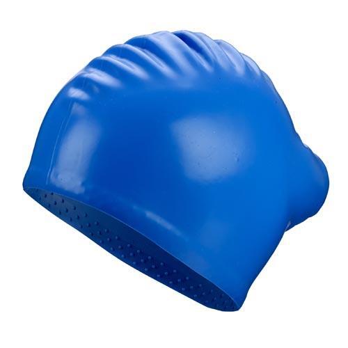 Beco bonnet de bain en silicone pour cheveux longs, bleu