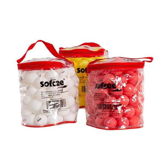 Lot de 100 balles de tennis de table Softee rouges