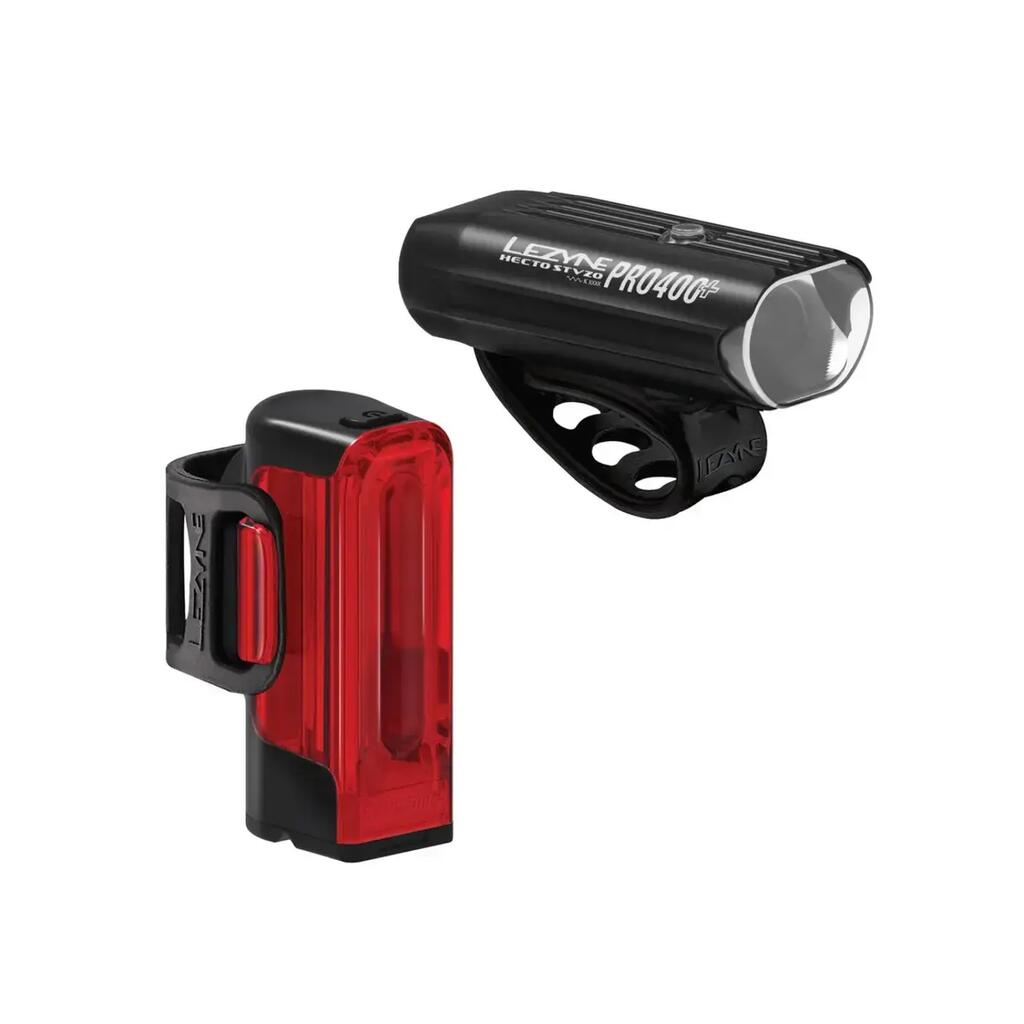 Lezyne STVZO light set - front 400 lm, rear 50 lm.
