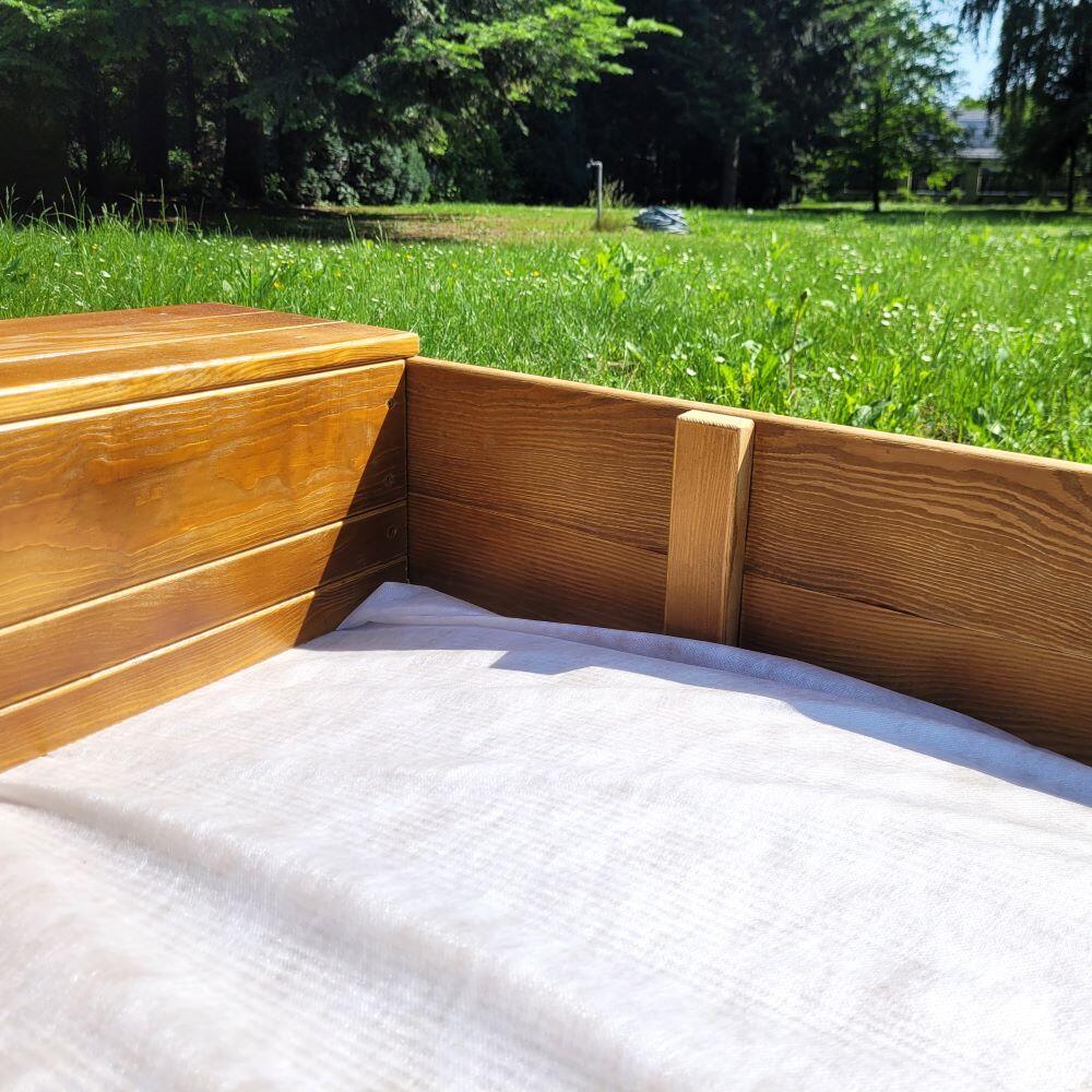 Sandkasten Mit Staufach Braun 6/7