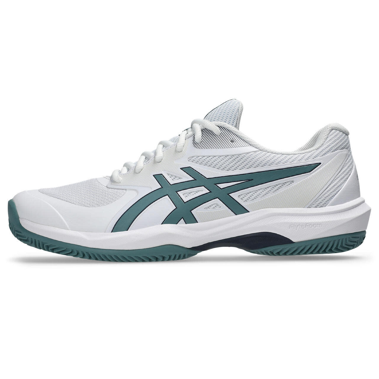 Chaussures De Tennis Et De Padel Homme - ASICS Game FF Clay/OC - White/Teal 3/7