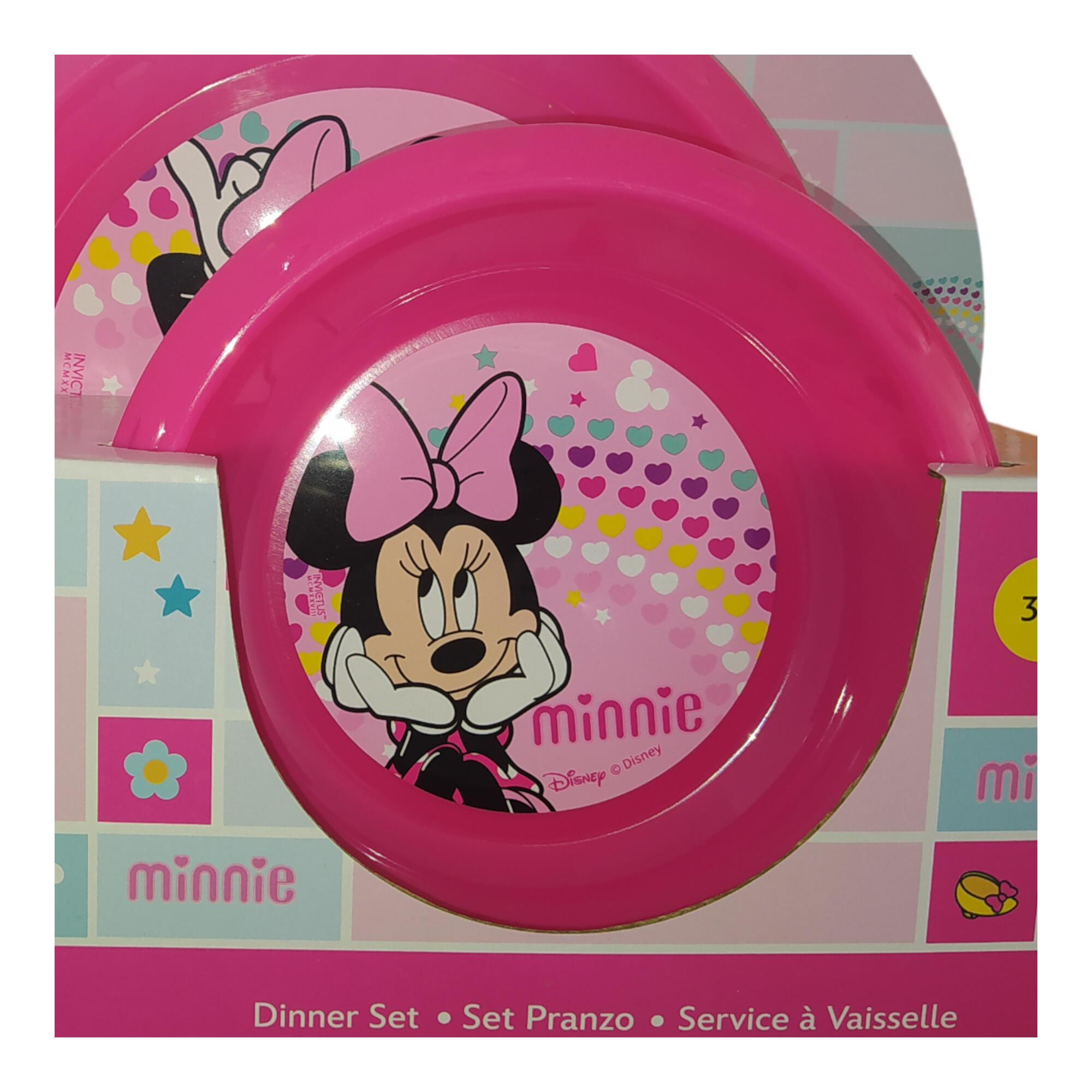 SET MENAJE INFANTIL 3 PZ MINNIE CAMPING VIAJES 3/4