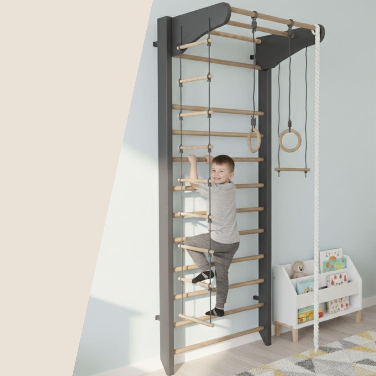 Kinder Sport échelle de gymnastique noir MAŁPISZON EU 2/4