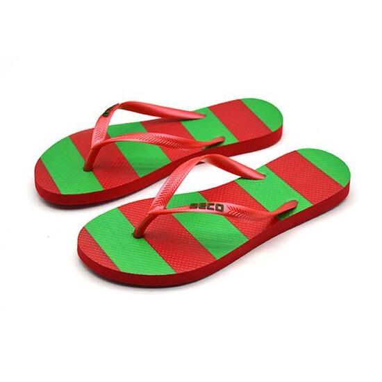 Tongs Beco femme rose-vert