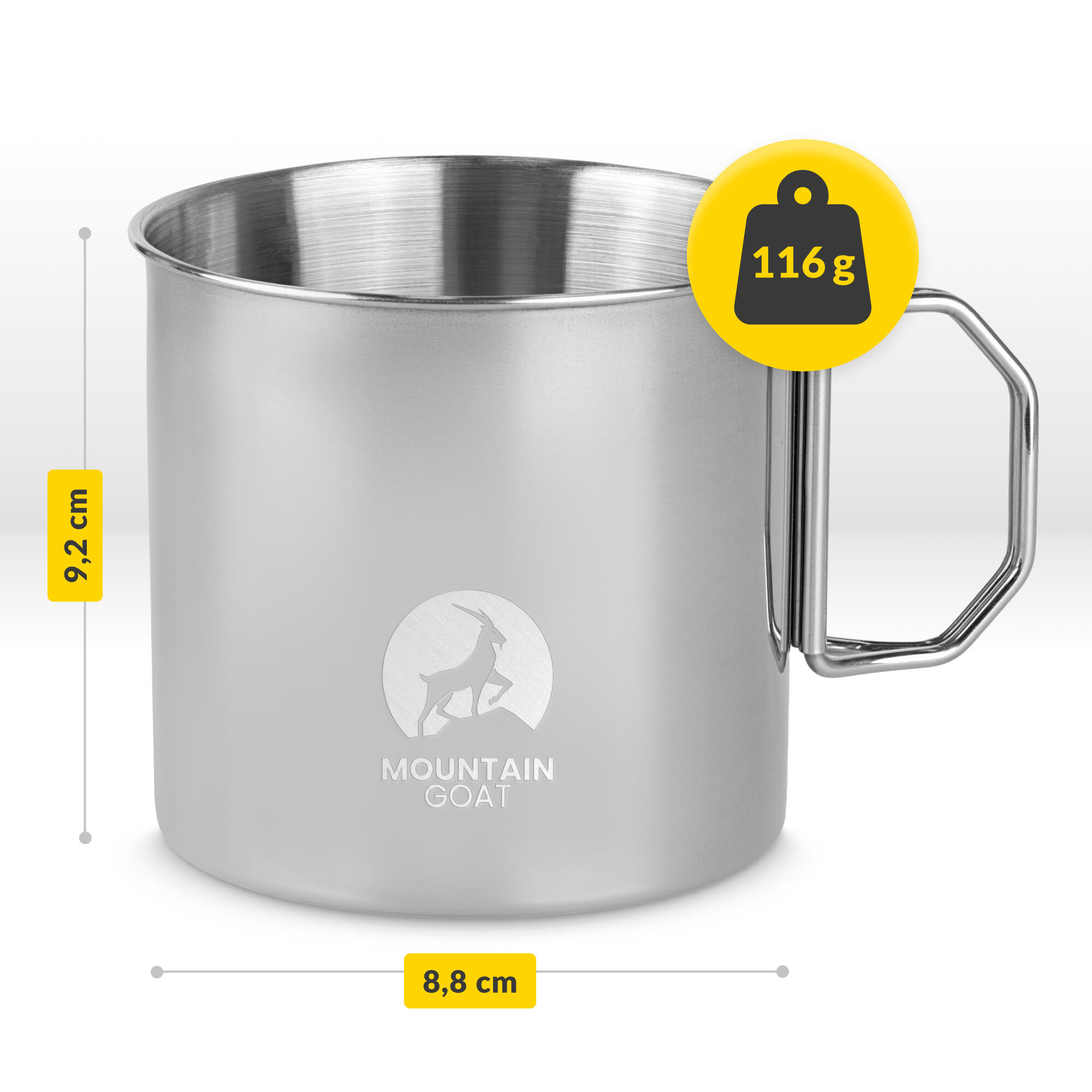 Kubek turystyczny Mountain Goat ze stali nierdzewnej 500 ml 5/7