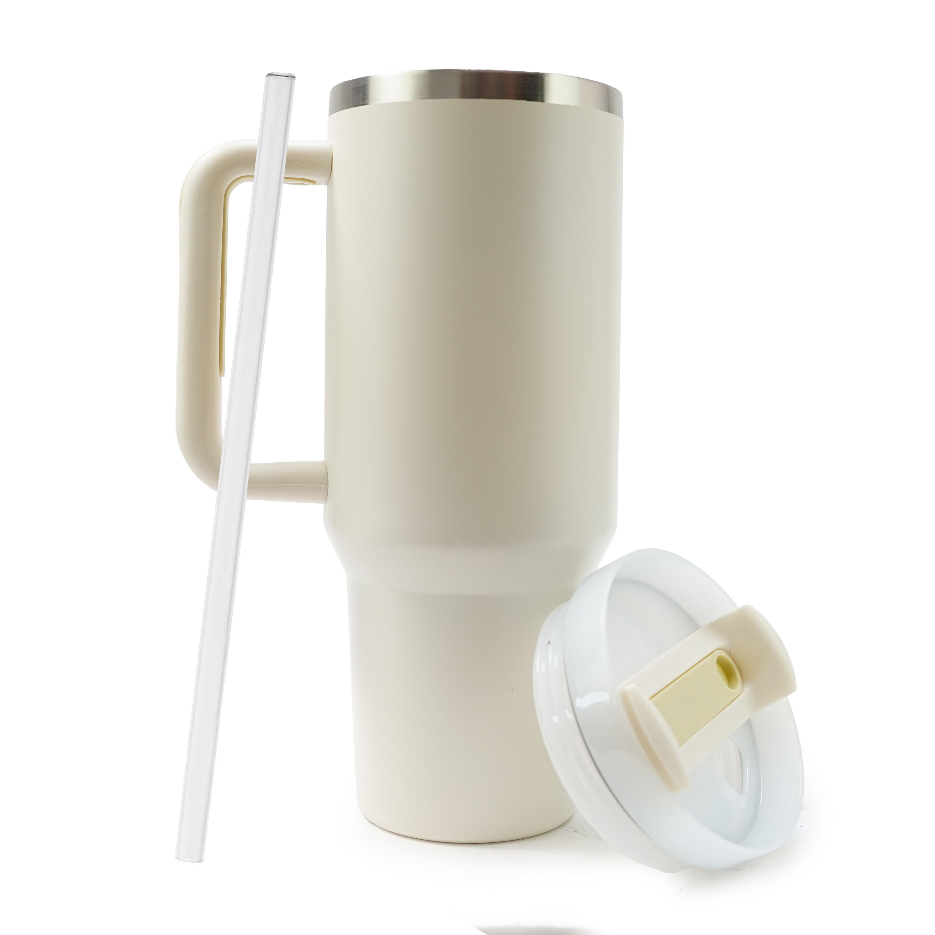 Eurocatch Tumbler 1.2L - Kubek termiczny z uchwytem - Do zmywarki - Beżowy