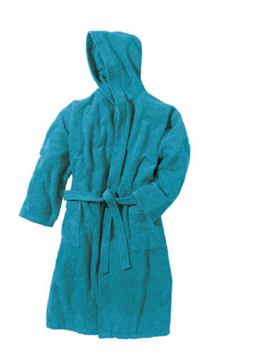 Beco - Peignoir à capuche unisexe, petrol, taille M
