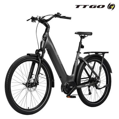 E-bike lage instap z5 130km elektrische fiets uniseks grijs