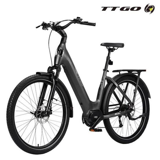 E-Bike lage instap Z5 130km elektrische fiets uniseks grijs