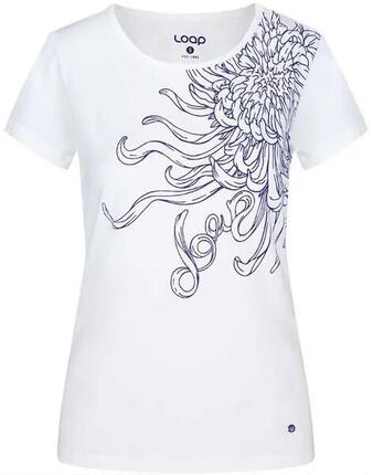 Damen-T-Shirt Loap Abblina Baumwolle-Elasthan