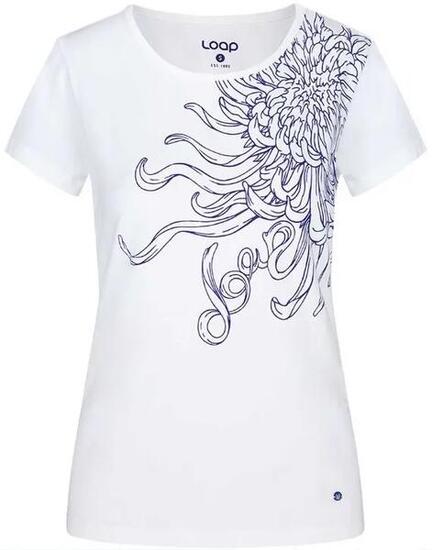 Damen-T-Shirt Loap Abblina Baumwolle-Elasthan