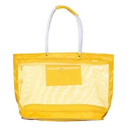Sac de plage Beco en mesh nylon, 48x40x23 cm, jaune