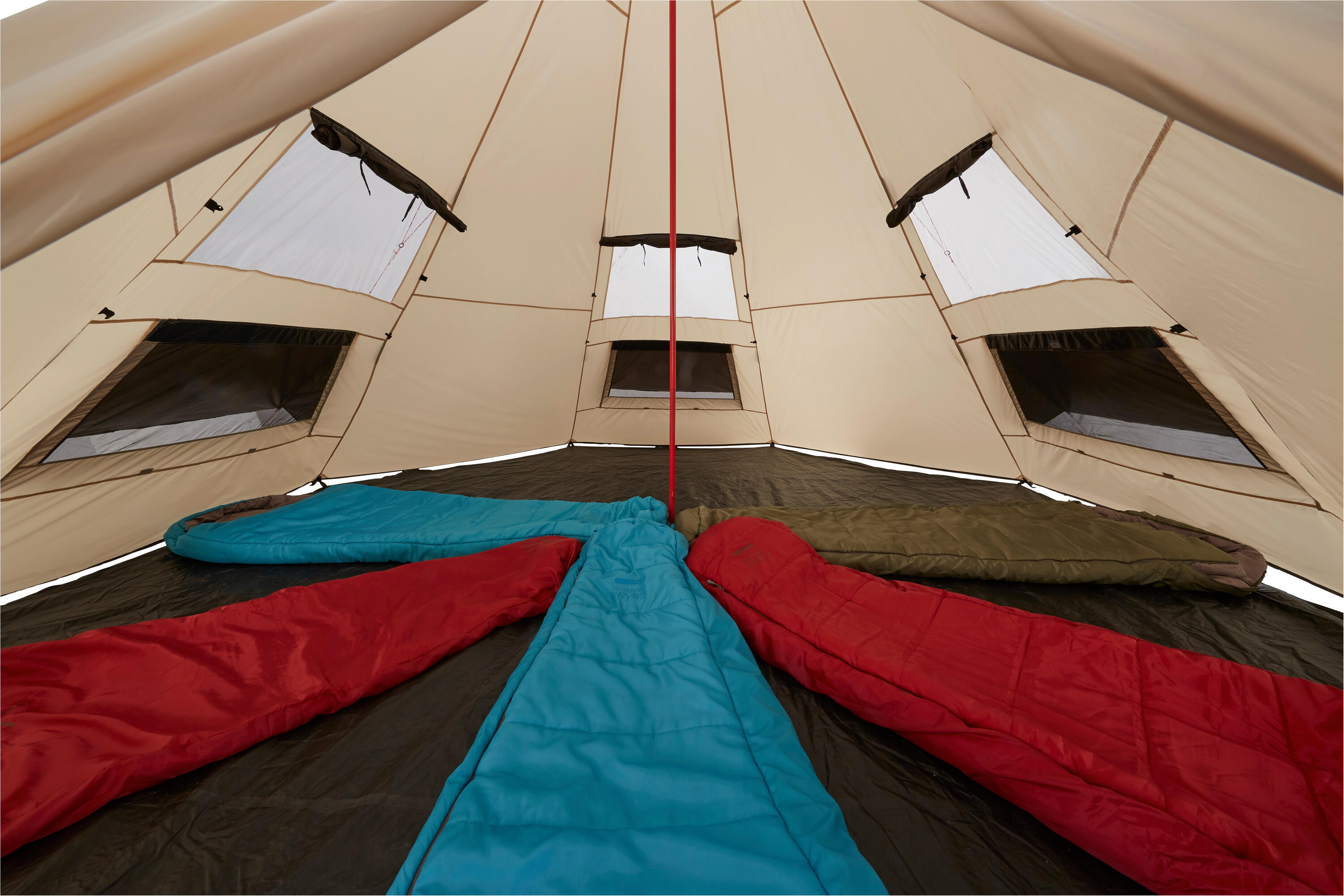 Black Falls 8-persoons tipi tent Familie groepstent | Decathlon