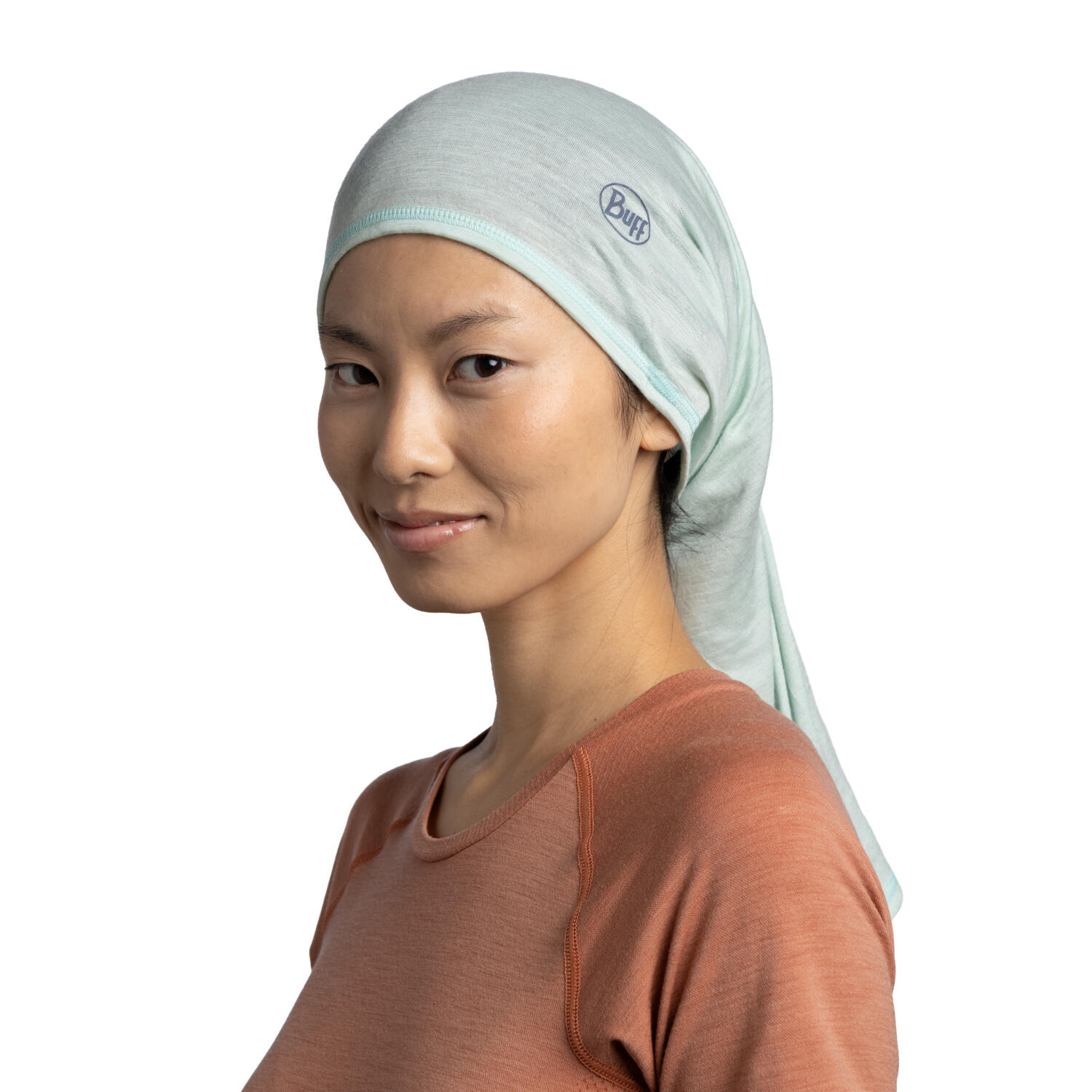 Chusta wielofunkcyjna Buff Lightweight Merino Wool - solid seagrove green 2/7
