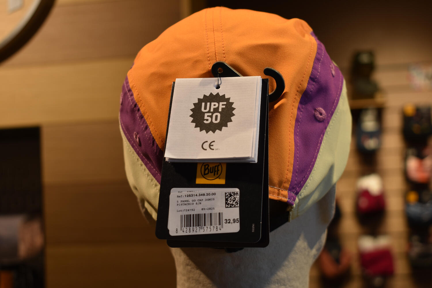 Buff 5 Panel Go Cap Wit/Oranje/Violet 3/7