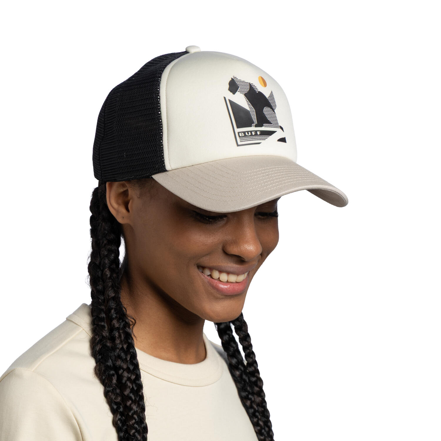 Czapka z daszkiem Buff Trucker Cap - mook cream 2/7