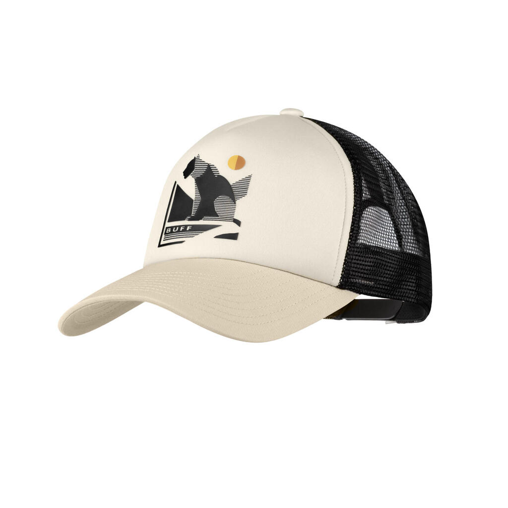 Buff Trucker Cap in Beige/Black