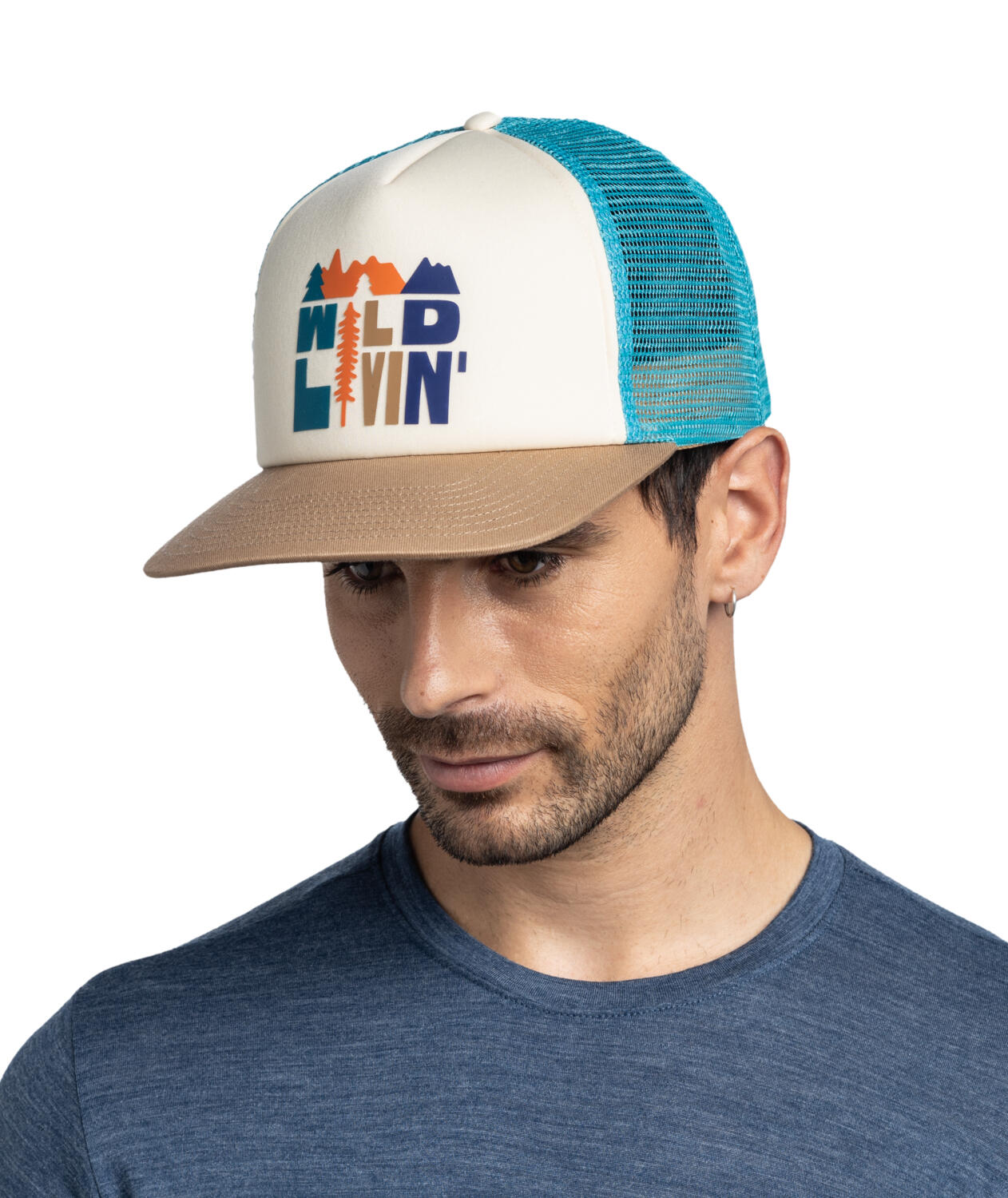 Gorra Trucker Unisex Buff Azul 2/7