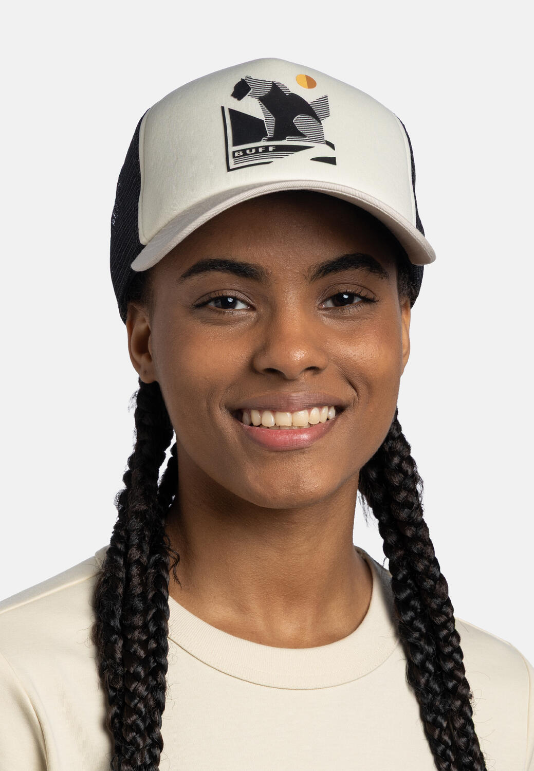 Czapka z daszkiem Buff Trucker Cap - mook cream 6/7