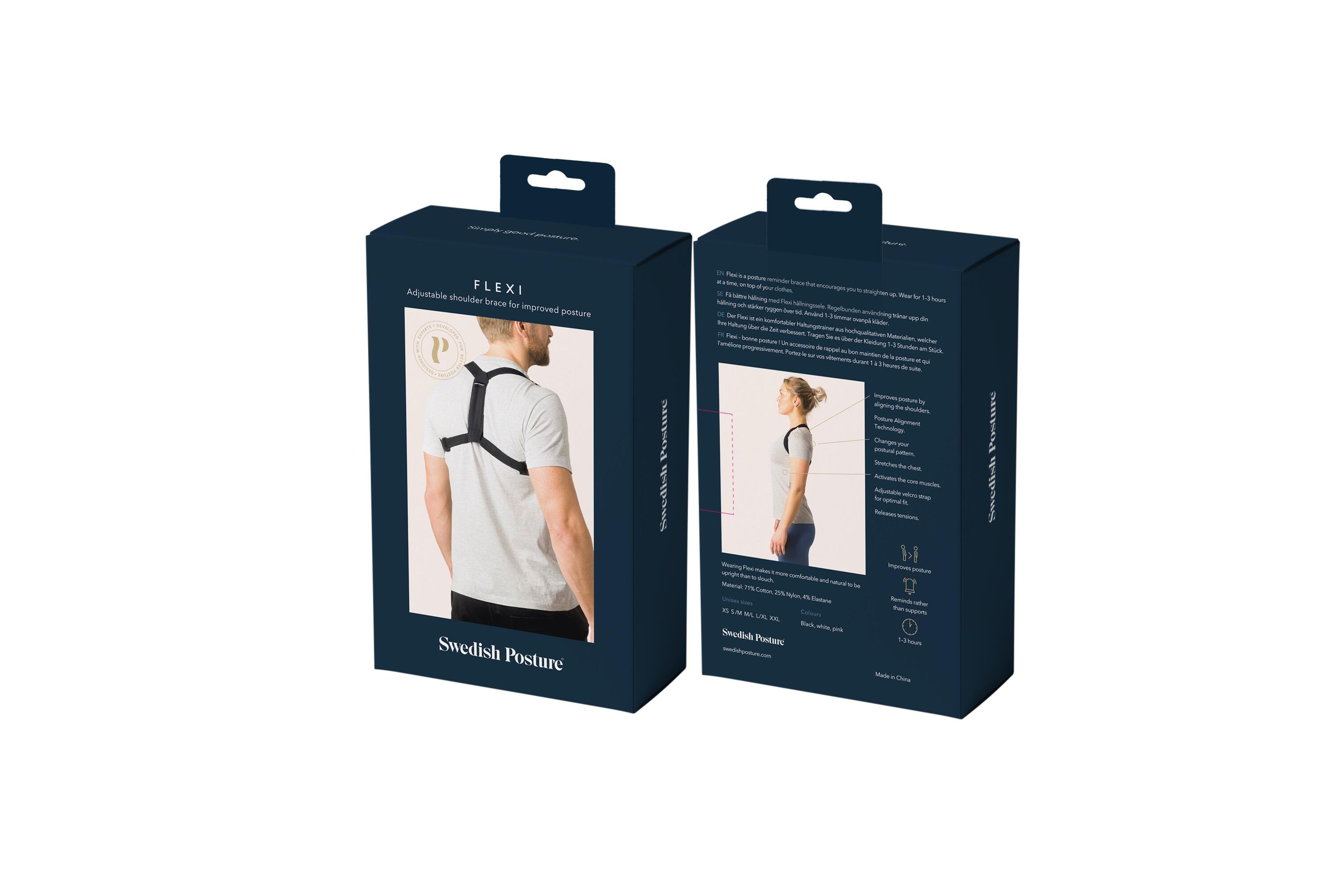 Swedish Posture Haltungstrainer Flexi, L-XL, Schwarz 4/4