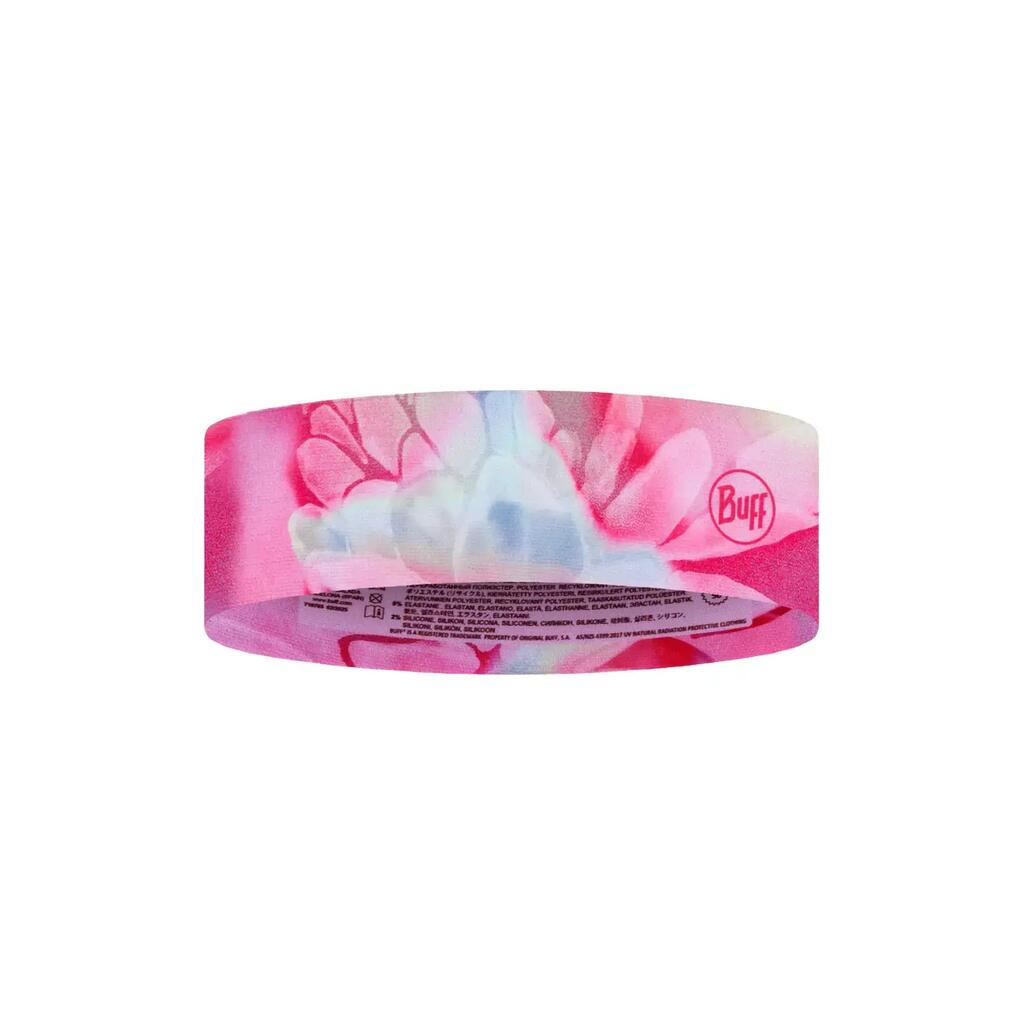 Opaska na głowę Buff Coolnet UV+ Headband Slim - esmerald fluor fuchsia
