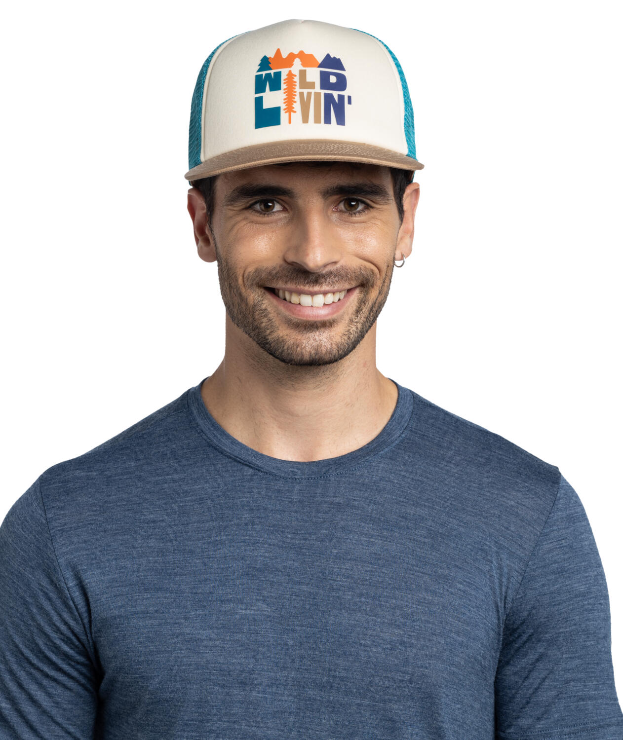 Gorra Trucker Unisex Buff Azul 4/7