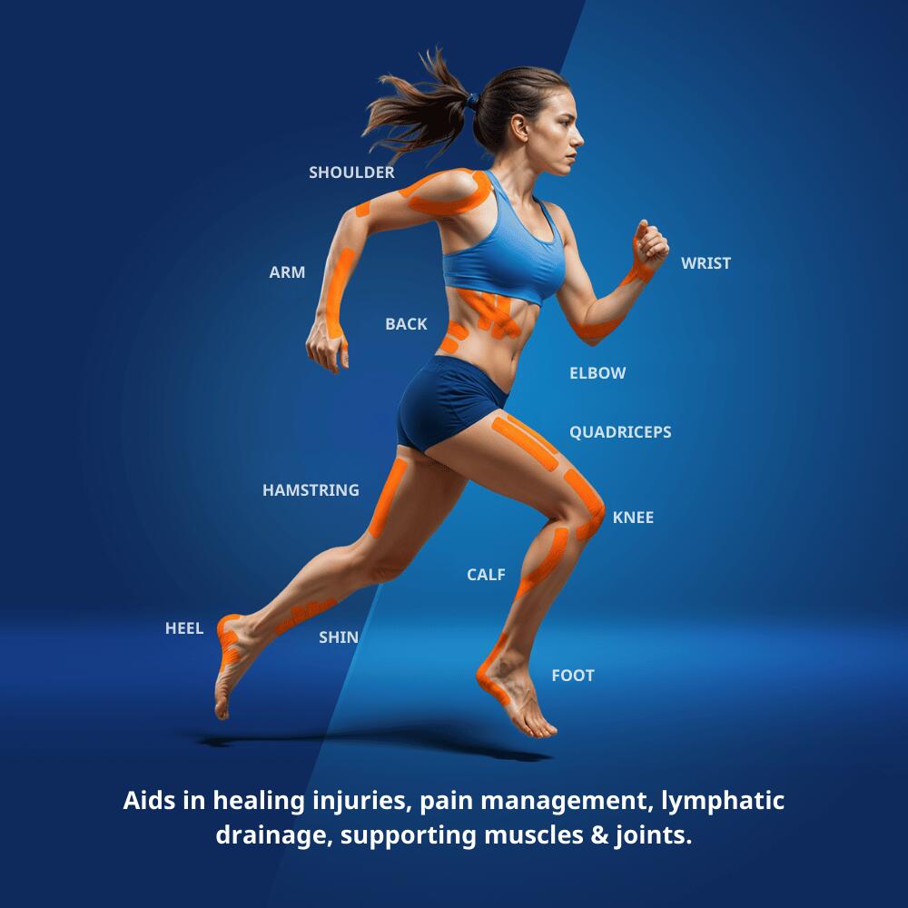 CureTape Sports orange – kinesiologie tape 4/7