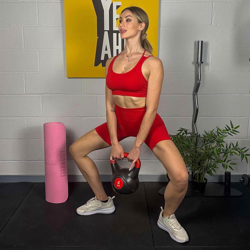 Kettlebell 4 kg rivestita in polietilene 4/4