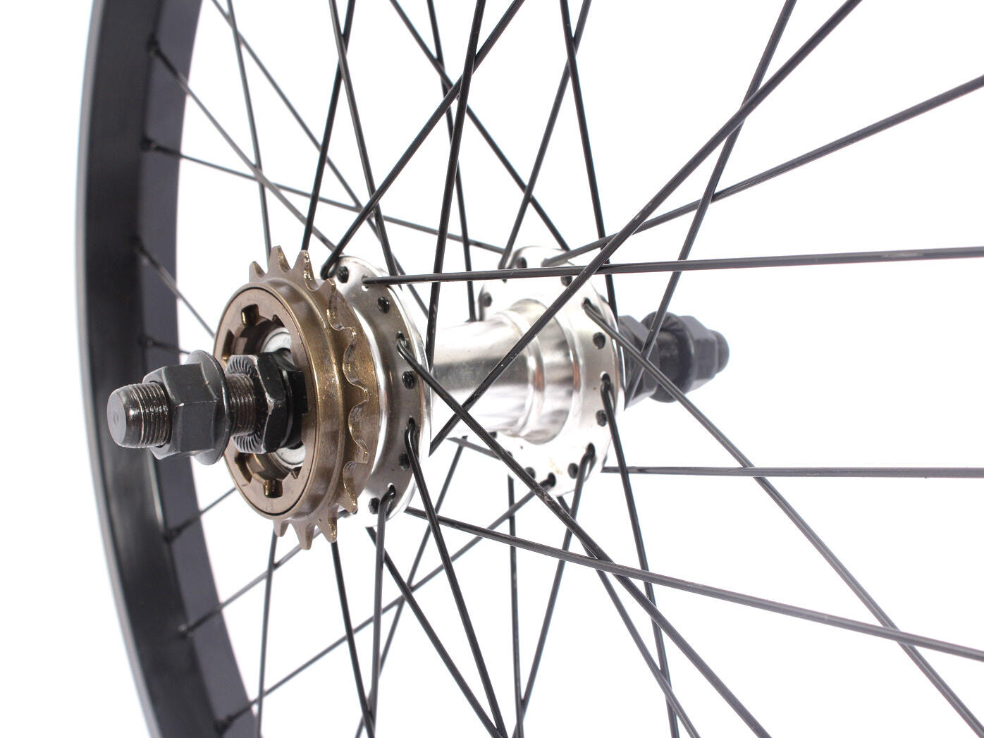 KOŁO TYLNE BMX CZARNE 20" 14MM KHEBIKES 2/5