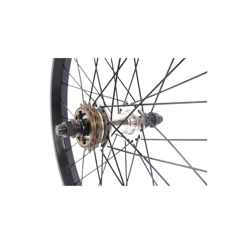 BMX ROATĂ SPATE NEGRU 20" 14MM KHEBIKES